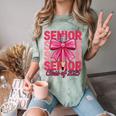 Graduate 2025 For Senior 2025 Graduation Coquette Pink Bow Comfort Color Blast T-Shirt Fern