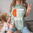 Graduate Senior Class Of 2024 Basketball Player Graduation Comfort Color Blast T-Shirt Fern