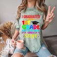 I Graduated From 1st Grade Graduation Matching Student Comfort Color Blast T-Shirt Fern