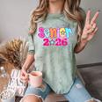 Graduation Class Of 2026 Senior Pink Coquette Bow 2026 Grade Comfort Color Blast T-Shirt Fern