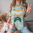 Graduation I Graduated Can I Go Back To Gaming Comfort Color Blast T-Shirt Fern