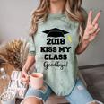 Graduation T Shirt Kiss My Class 2018 Goodbye Comfort Color Blast T-Shirt Fern
