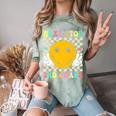 Groovy Next Stop 2nd Grade 1st Grade Graduation 2025 Premium Comfort Color Blast T-Shirt Fern