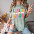 Groovy Senior Class Of 2026 My Last First Day Graduation 26 Comfort Color Blast T-Shirt Fern