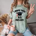 I Hope This BS Pays Off College Graduation Comfort Color Blast T-Shirt Fern