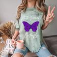 Introvert Antisocial Butterfly For Women Men Comfort Color Blast T-Shirt Fern