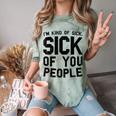 Introvert Men Women Sarcastic Saying Sick Of People Comfort Color Blast T-Shirt Fern Introvert Men Women Sarcastic Saying Sick Of People Comfort Color Blast T-Shirt Fern