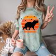 Introvert Retro Sunset Capybara Tee Comfort Color Blast T-Shirt Fern Introvert Retro Sunset Capybara Tee Comfort Color Blast T-Shirt Fern