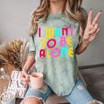 Introvert I Want To Be Alone Retro Wavy Comfort Color Blast T-Shirt Fern