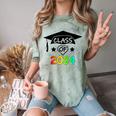 K -12th Grade Hand Prints Space Graduation Class Of 2034 Comfort Color Blast T-Shirt Fern