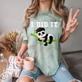 I Did It Kawaii Panda With Graduation Cap Diploma Comfort Color Blast T-Shirt Fern