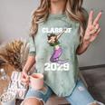 Kids Class Of 2029 Shirt Graduation Dabbing Mermaid Shirt Comfort Color Blast T-Shirt Fern