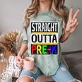 Kids Straight Outta Pre-K Graduation Comfort Color Blast T-Shirt Fern