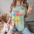 I Love You All Class Dismissed Teacher School Graduation Men Women Girls Kids Comfort Color Blast T-Shirt Fern