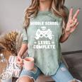 Middle School Level Complete Video Gamer Graduation Comfort Color Blast T-Shirt Fern