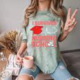Nurse Survived Nursing School Graduation Comfort Color Blast T-Shirt Fern