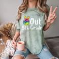 Peace Out 5th Grade Tie Dye Graduation Class Of 2026 Comfort Color Blast T-Shirt Fern