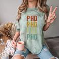 PHD Graduation Doctorate Comfort Color Blast T-Shirt Fern