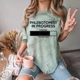 Phlebotomist In Progress Phlebotomy School Graduation Comfort Color Blast T-Shirt Fern