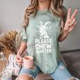 Please Chew Quieter Introvert Quietness Silence Lover Comfort Color Blast T-Shirt Fern