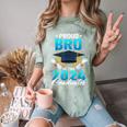 Proud Brother Of Two 2024 Graduates Twin Family Graduation Comfort Color Blast T-Shirt Fern