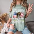 Proud Coast Guard Dad Coast Guard Graduation Dad Comfort Color Blast T-Shirt Fern