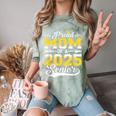 Proud Mom Of a 2025 Senior Graduate Graduation Comfort Color Blast T-Shirt Fern