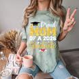 Proud Mom Of A Class Of 2026 Graduate Senior Gold Graduation Comfort Color Blast T-Shirt Fern