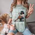 Queen Masters Degree Graduation Educated Melanin Grad Comfort Color Blast T-Shirt Fern