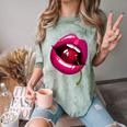 Rainbow Lips With a Cherry In The Mouth 80s Nostalgia Premium Tri-Blend Comfort Color Blast T-Shirt Fern Rainbow Lips With a Cherry In The Mouth 80s Nostalgia Premium Tri-Blend Comfort Color Blast T-Shirt Fern