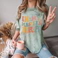 Retro Groovy In My Master's Degree Era Graduation Master Comfort Color Blast T-Shirt Fern