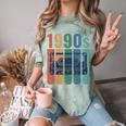 Retro Nineties Style Audio Tape Nostalgia Year 1990 Comfort Color Blast T-Shirt Fern
