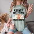 Sarcasm Cat Sarcastic Introvert Antisocial Cat Lover Comfort Color Blast T-Shirt Fern