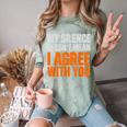Sarcastic Introvert My Silence Doesn't Mean I Agree Comfort Color Blast T-Shirt Fern