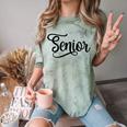 That Says Senior Cursive Script Graduation Comfort Color Blast T-Shirt Fern