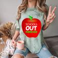 School Is Out Forever Graduation Humor Comfort Color Blast T-Shirt Fern
