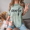 Senior 2021 Lacrosse Sticks And Ball Graduation Comfort Color Blast T-Shirt Fern