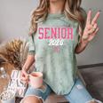 Senior 2026 Pink Coquette Bow Class Of 2026 Graduation Women Comfort Color Blast T-Shirt Fern