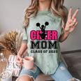 Senior Cheerleader Mom Cheer Class Of 2025 Graduation Women Comfort Color Blast T-Shirt Fern