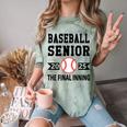 Senior Class Of 2025 Baseball Senior Night Graduation Party Comfort Color Blast T-Shirt Fern