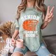 Senior Mom Class Of 2026 Basketball Graduation Comfort Color Blast T-Shirt Fern