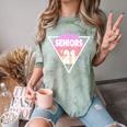 Seniors 2021 For Her Him Retro 21 Graduation Class Comfort Color Blast T-Shirt Fern