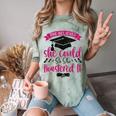 She Believed She Could So She Mastered It Graduation Comfort Color Blast T-Shirt Fern