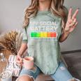 Social Battery Low Energy Antisocial Introvert Comfort Color Blast T-Shirt Fern
