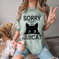Sorry I Can't Go I'm An Indoor Cat Introvert Cats Comfort Color Blast T-Shirt Fern Sorry I Can't Go I'm An Indoor Cat Introvert Cats Comfort Color Blast T-Shirt Fern