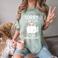 Sorry I Can’t Go I’m An Indoor Cat Introvert Cat Comfort Color Blast T-Shirt Fern