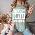 Straight Outta Law School Future Lawyer Graduation Comfort Color Blast T-Shirt Fern