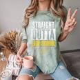 Straight Outta Law School Graduation Tshirt Law School Comfort Color Blast T-Shirt Fern