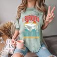I Survived My Bachelor's Degree Party Bachelor Graduation Comfort Color Blast T-Shirt Fern