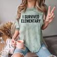 I Survived Elementary Graduation School Student Comfort Color Blast T-Shirt Fern